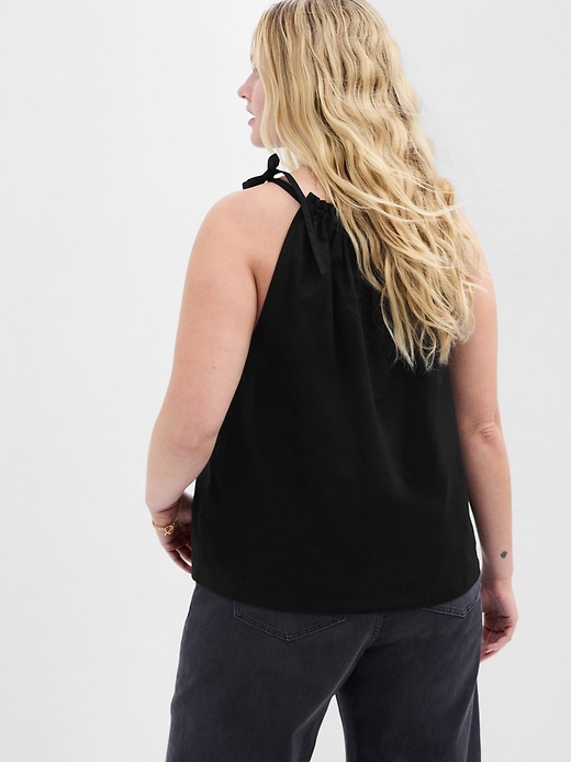 Image number 3 showing, Relaxed Linen Halter Top