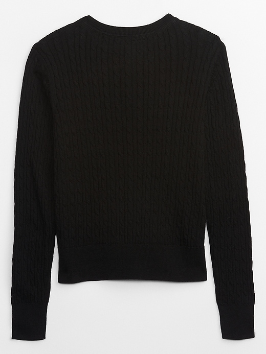 View large product image 2 of 2. Kids Uniform Cable-Knit Cardigan