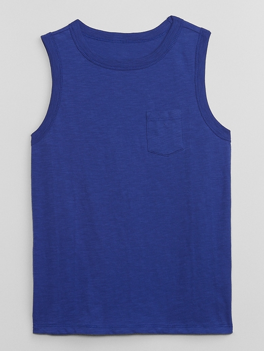 View large product image 1 of 1. Kids Muscle Pocket Tank Top