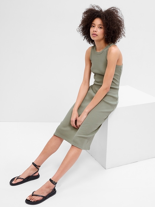 Image number 8 showing, Ribbed Tank Midi Dress