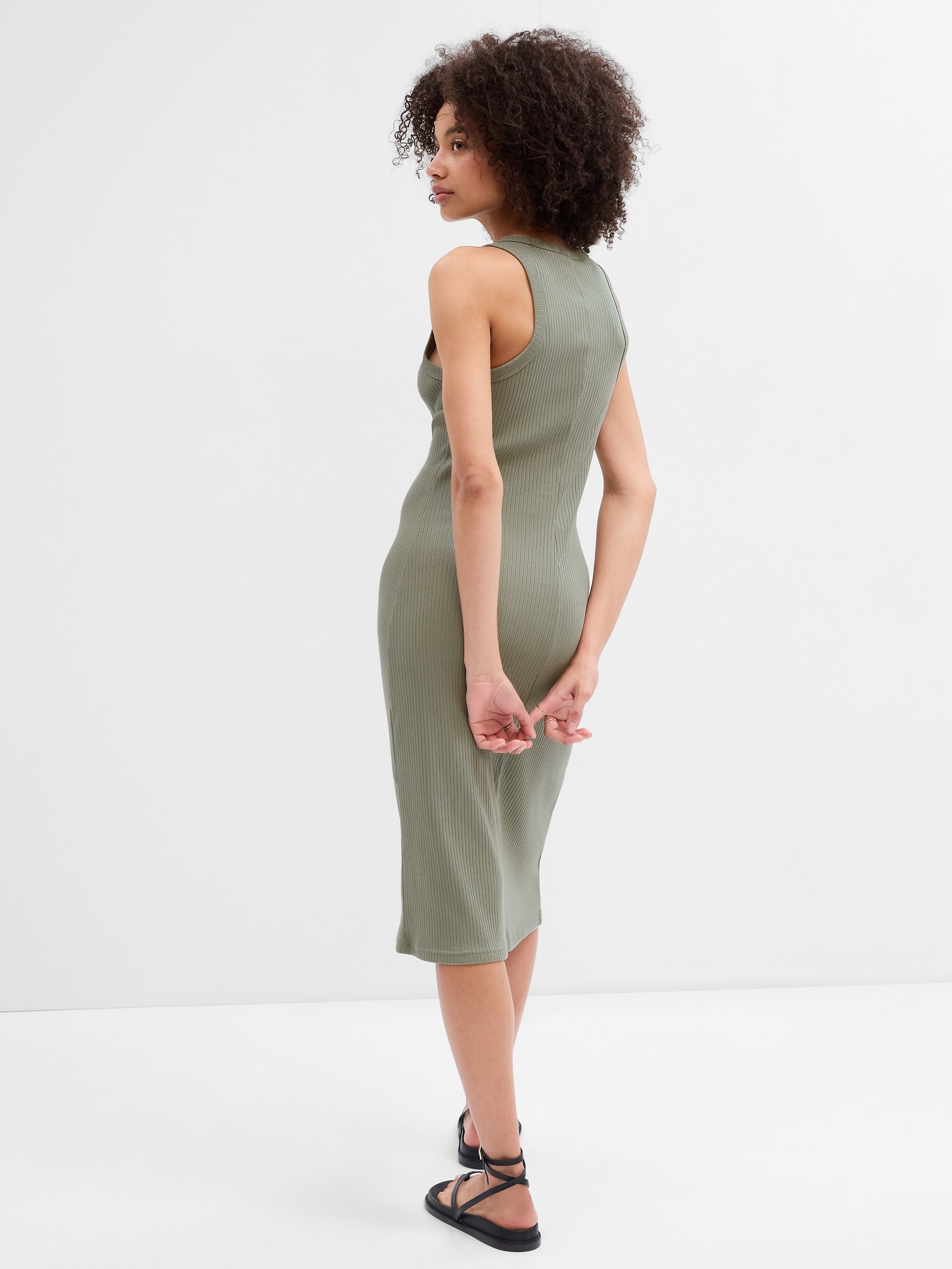 Ribbed Tank Midi Dress | Gap Factory