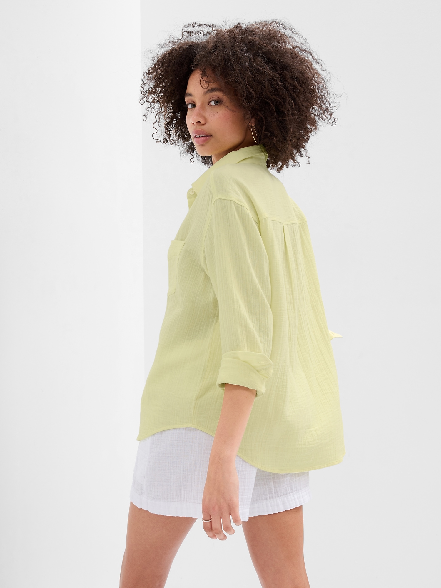 Gauze Big Shirt | Gap Factory