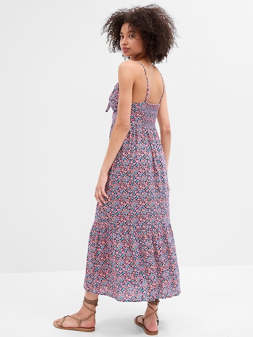 Image number 2 showing, Tie-Front Tiered Maxi Dress