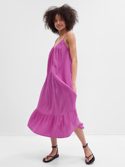 Image number 5 showing, Gauze Cami Maxi Dress