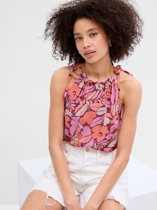 Image number 5 showing, Relaxed Print Halter Top
