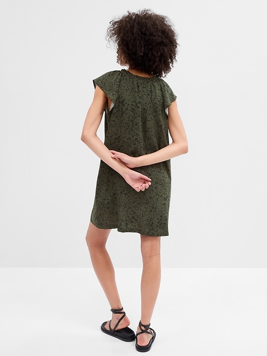 Image number 2 showing, Flutter Sleeve Splitneck Mini Dress