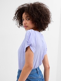 View large product image 3 of 3. Puff Sleeve T-Shirt