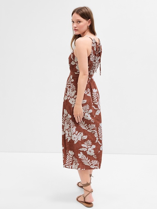 Image number 2 showing, Relaxed Print Halter Midi Dress