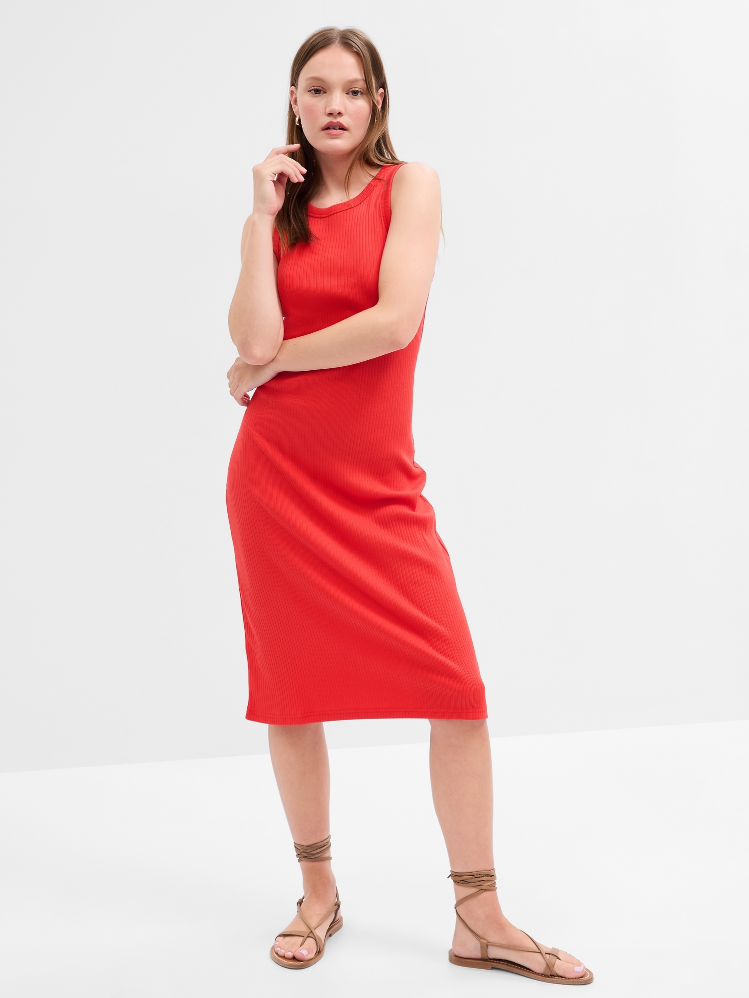 Ribbed Tank Midi Dress