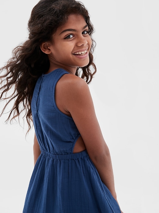 View large product image 2 of 3. Kids Gauze Tank Dress