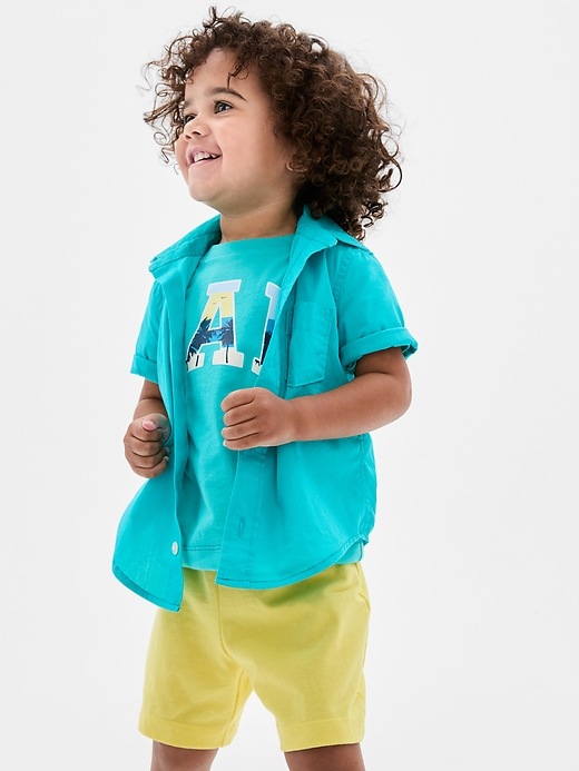 View large product image 2 of 2. Toddler Poplin Shirt