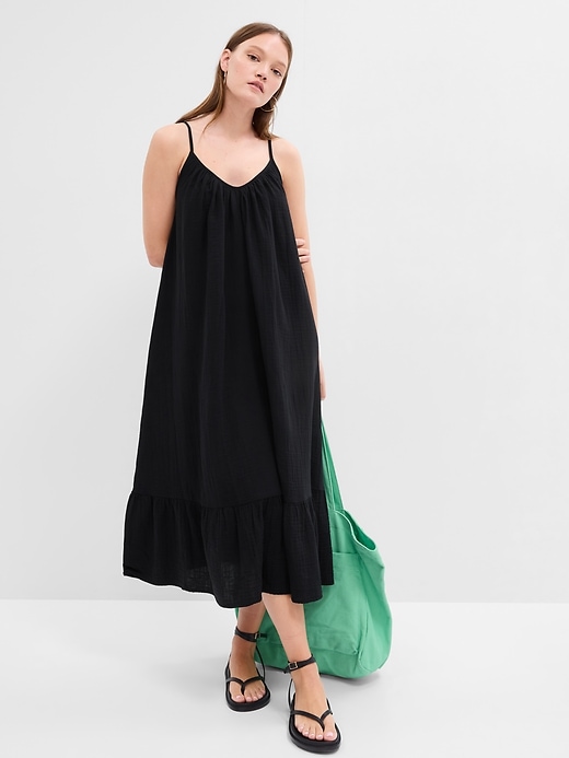 View large product image 1 of 2. Gauze Cami Maxi Dress