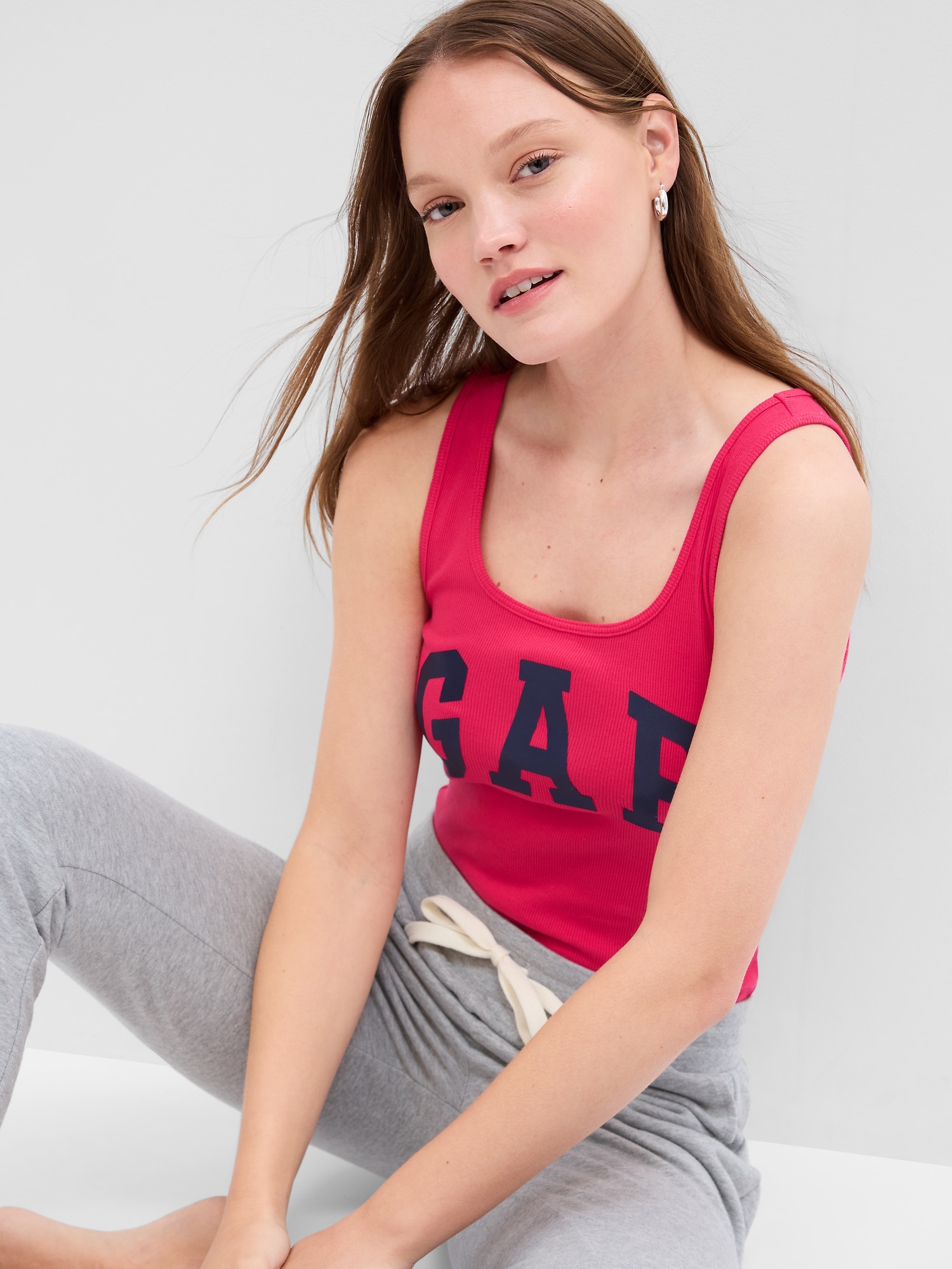 Gap Logo Ribbed Tank Top | Gap Factory