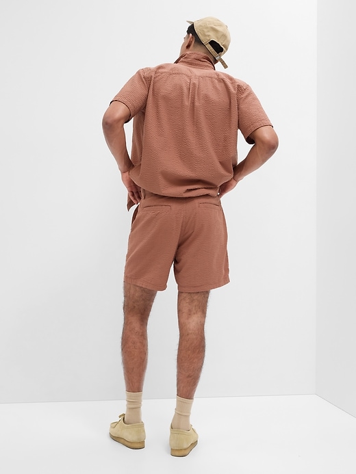 Image number 2 showing, 7" Seersucker Shorts with Washwell