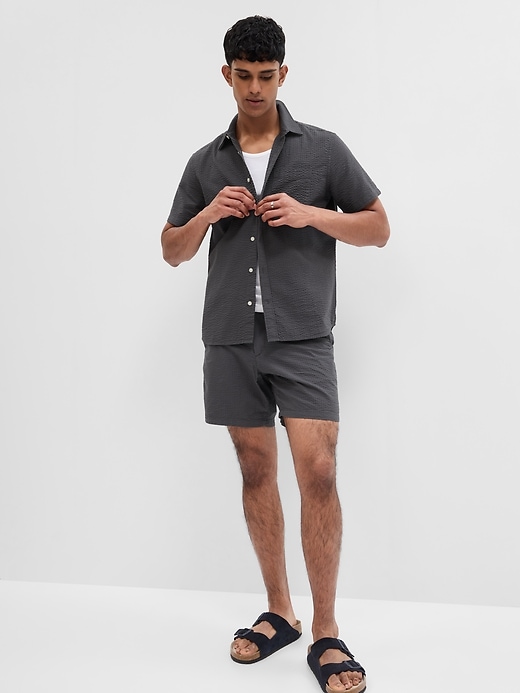 Image number 1 showing, 7" Seersucker Shorts with Washwell
