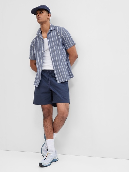 View large product image 1 of 1. Linen-Blend Vacay Shirt in Standard Fit