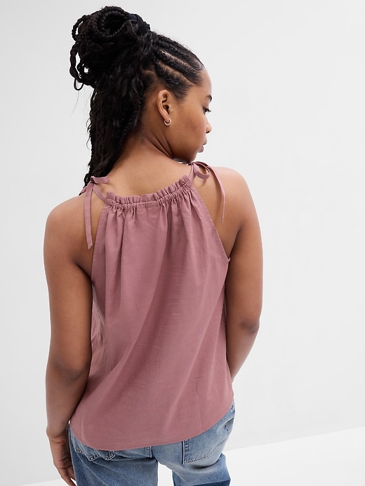 Image number 2 showing, Relaxed Linen Halter Top