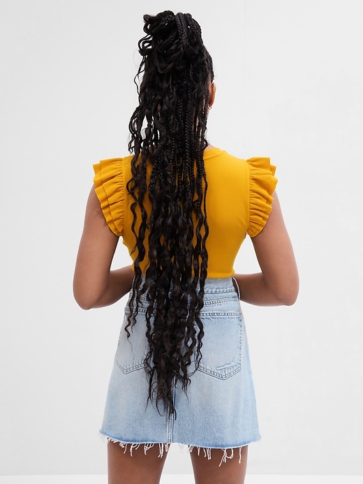 Image number 8 showing, Ribbed Flutter Sleeve Top