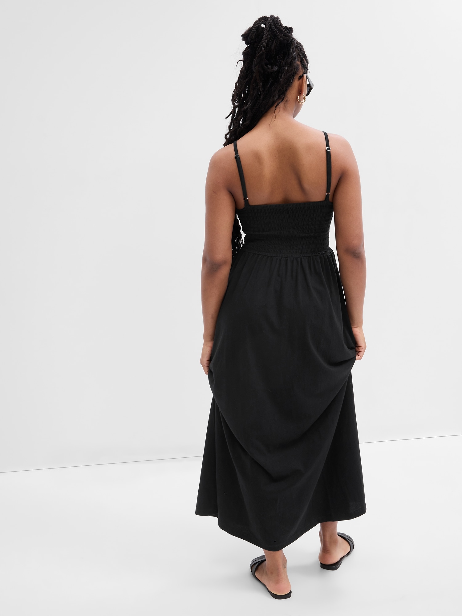 Smocked Squareneck Maxi Dress | Gap Factory