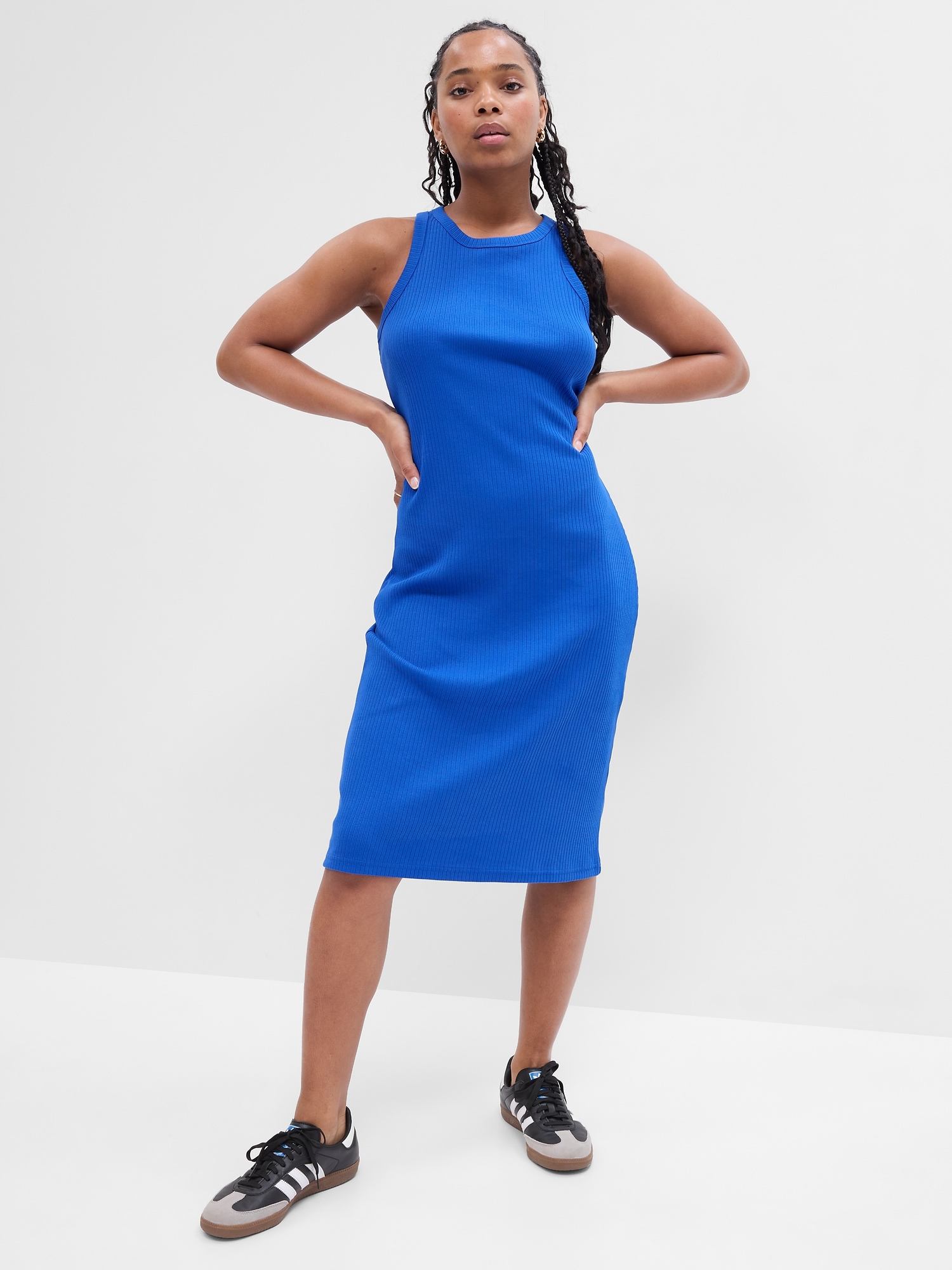 Ribbed Tank Midi Dress