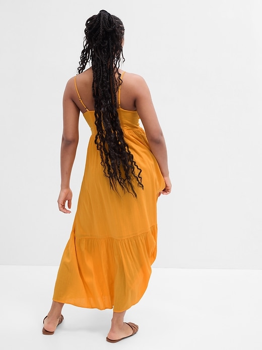 Image number 4 showing, Tie-Front Tiered Maxi Dress