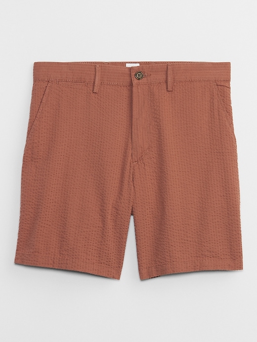Image number 3 showing, 7" Seersucker Shorts with Washwell
