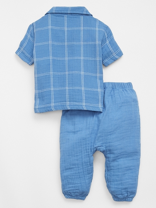 Image number 2 showing, Baby Gauze Vacay Two-Piece Outfit Set