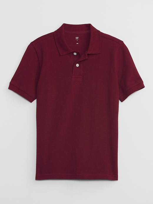 View large product image 1 of 3. Kids Uniform Pique Polo Shirt