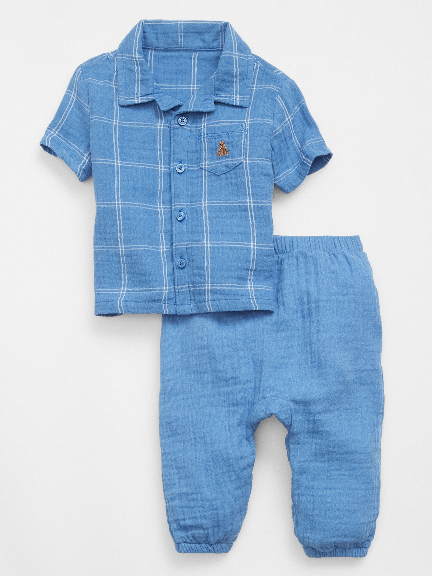 Baby Gauze Vacay Two-Piece Outfit Set