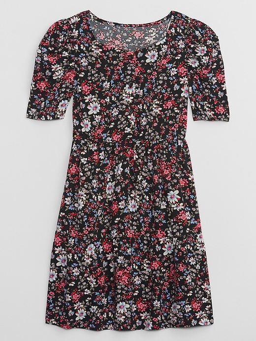 View large product image 1 of 2. Kids Print Puff Sleeve Dress