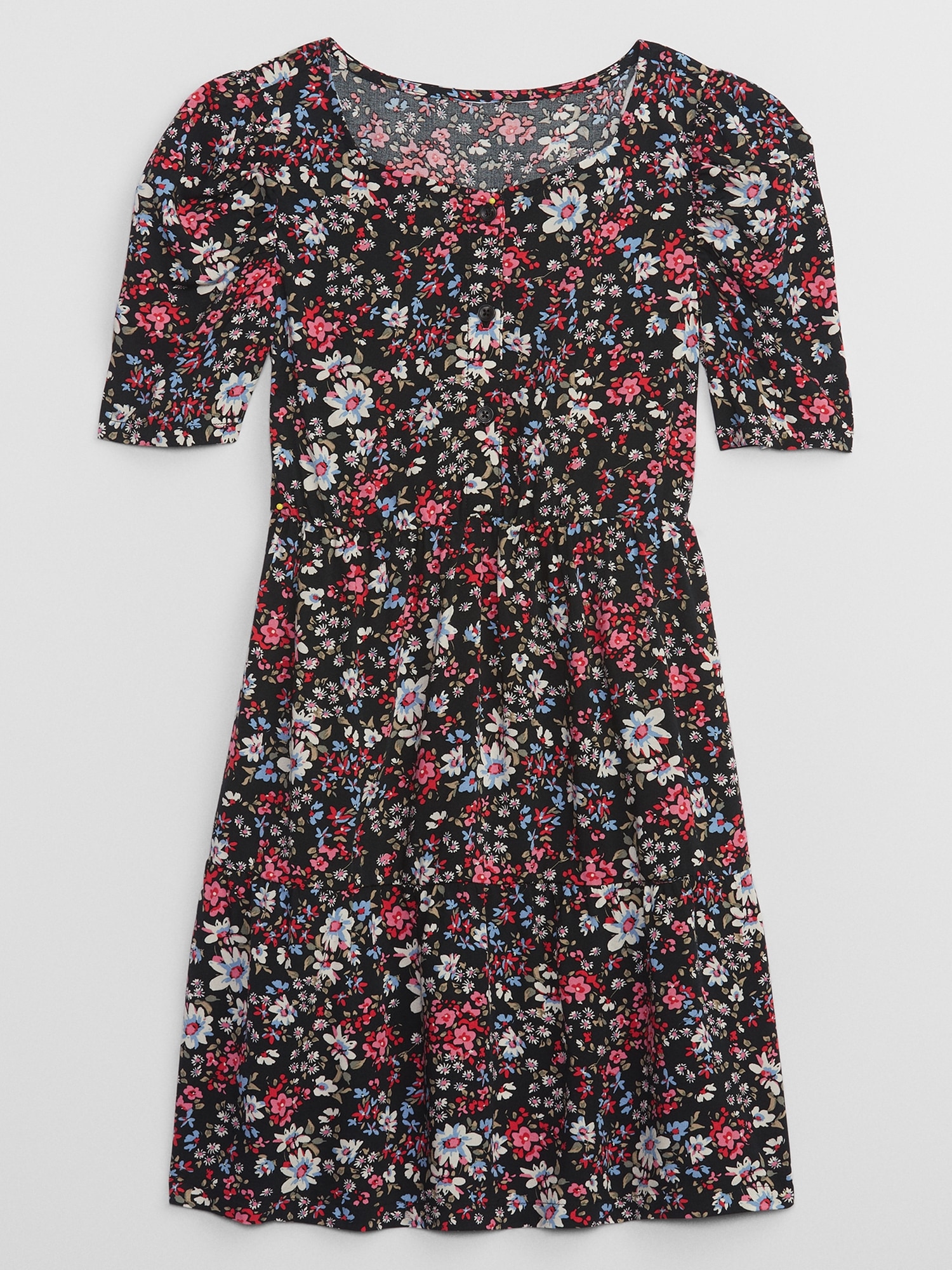 Kids Print Puff Sleeve Dress