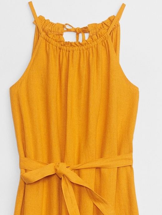 Relaxed Linen Halter Midi Dress Gap Factory