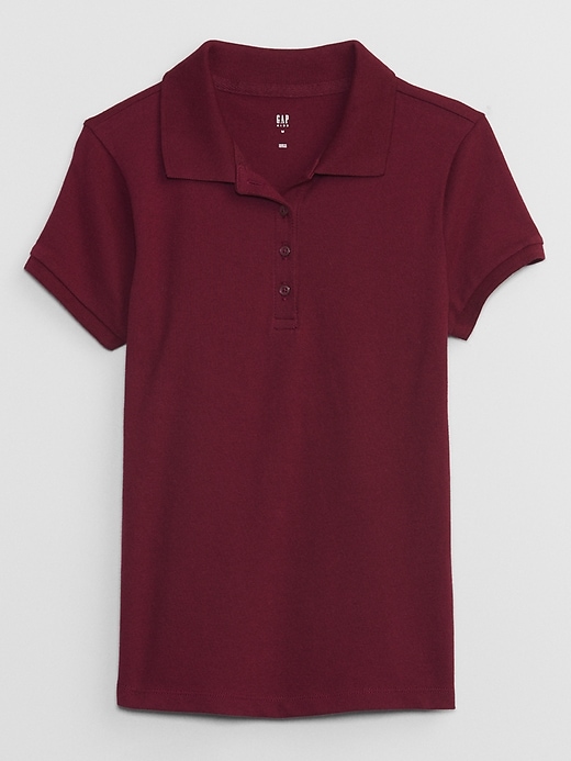 View large product image 1 of 1. Kids Uniform Stretch Pique Polo Shirt