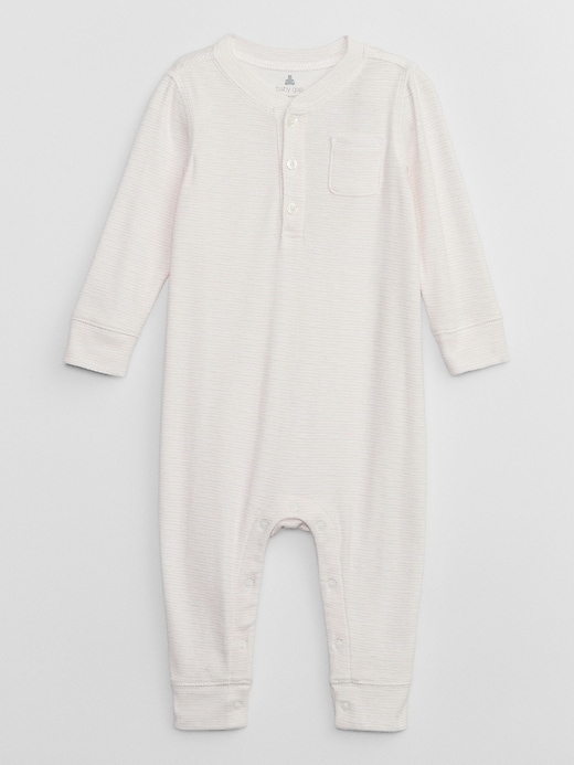 View large product image 1 of 1. Baby Henley Pocket One-Piece