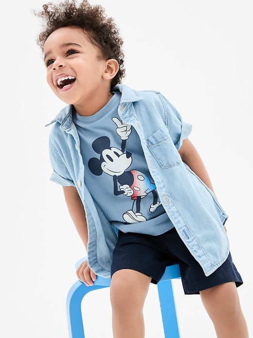 View large product image 2 of 3. Toddler Denim Shirt with Washwell