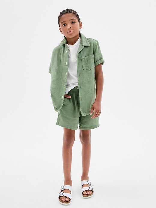 View large product image 2 of 4. Kids Gauze Pull-On Shorts with Washwell