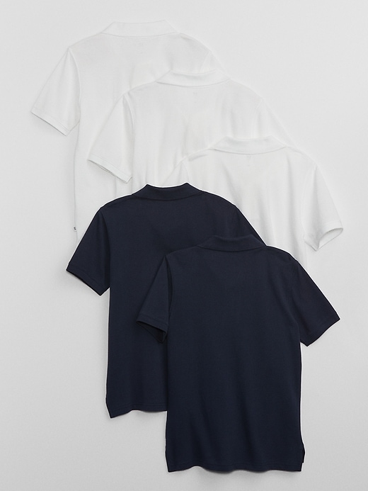 View large product image 2 of 2. Kids Uniform Pique Polo Shirt (5-Pack)