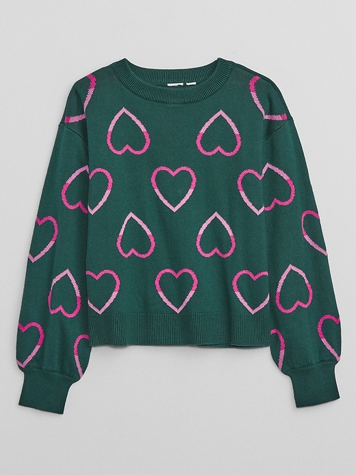 Image number 1 showing, Kids Print Itarsia Sweater