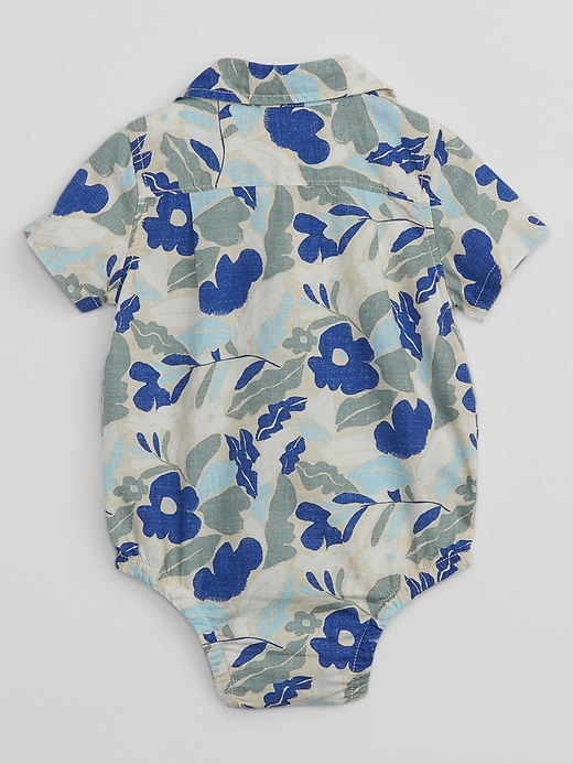 View large product image 2 of 2. Baby Poplin Bodysuit