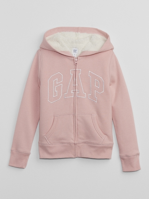 Image number 1 showing, Kids Gap Logo Sherpa Zip Hoodie