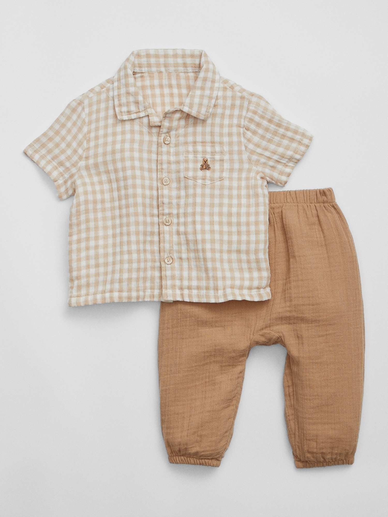 Baby Gauze Vacay Two-Piece Outfit Set