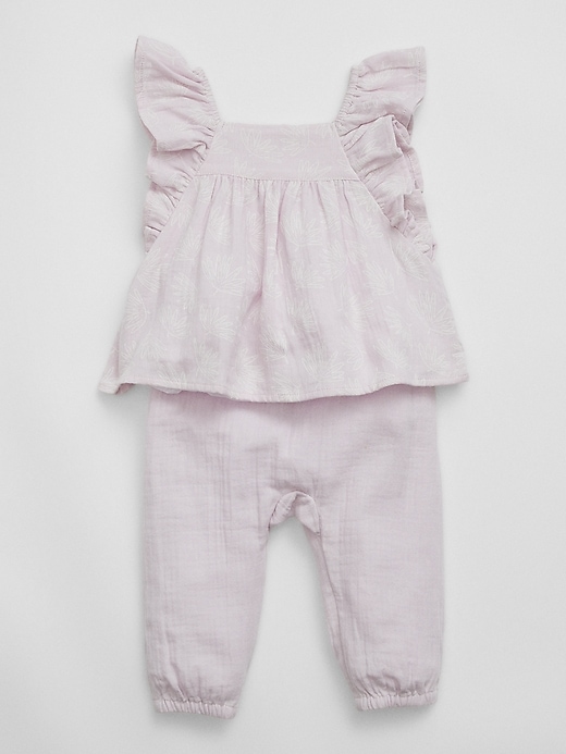 Image number 3 showing, Baby Gauze Flutter Two-Piece Outfit Set