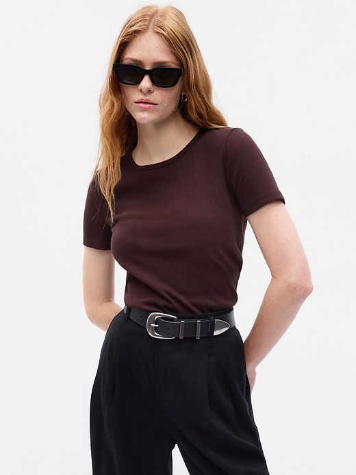 Image number 1 showing, Ribbed T-Shirt