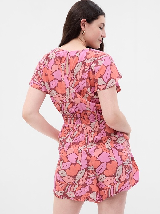 Image number 4 showing, Flutter Sleeve V-Neck Romper