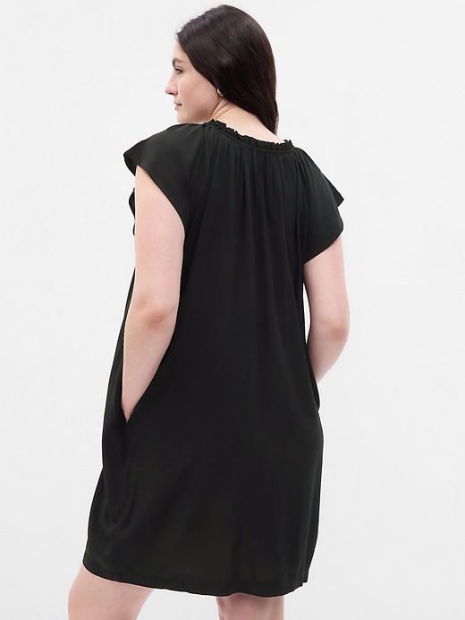 Image number 6 showing, Flutter Sleeve Splitneck Mini Dress
