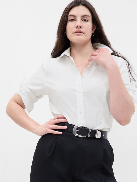 Image number 1 showing, Fitted Cotton Shirt