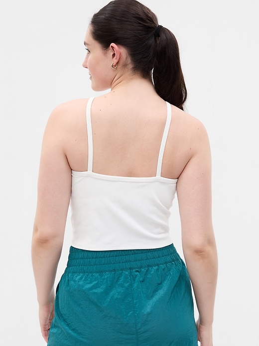 Image number 2 showing, GapFit Studio Ribbed Halter Sports Bra