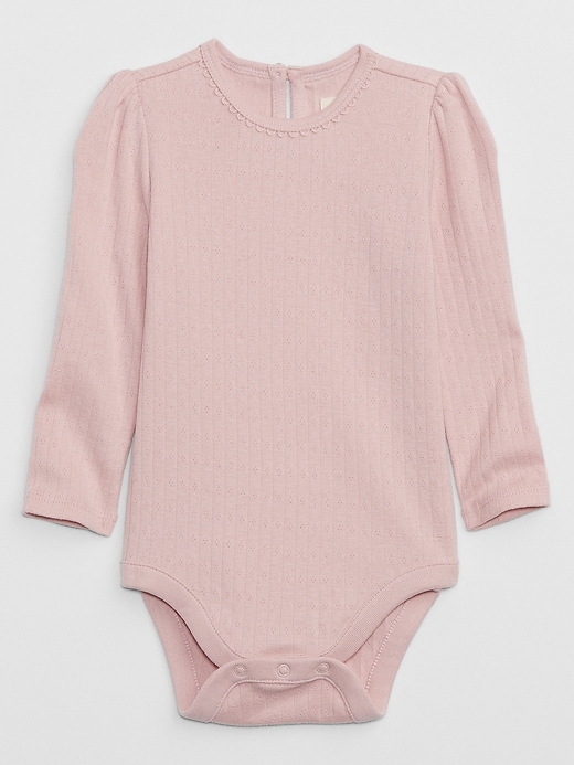 View large product image 1 of 1. Baby Pointelle Bodysuit