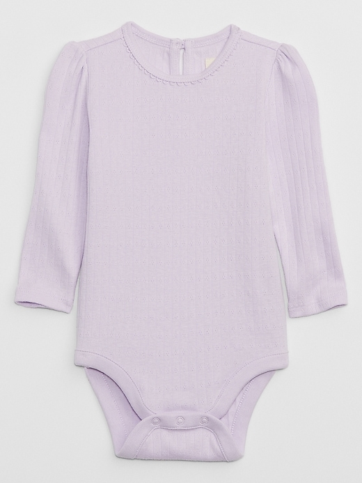 View large product image 1 of 1. Baby Pointelle Bodysuit
