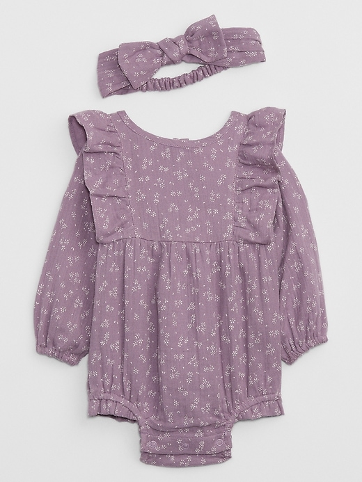 View large product image 1 of 4. Baby Gauze Two-Piece Outfit Set